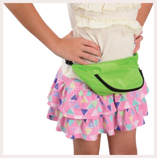 Colorful Neon Fanny Packs for 80's Themed Parties Events and Bold Fashion Statements