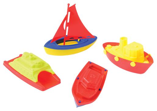 Plastic Sailing Boats Set for Bath Time Fun Pool Play and Carnival Games for Kids