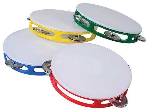 Colorful Plastic Tambourines for Kids Music Activities Party Celebrations and Dance Events