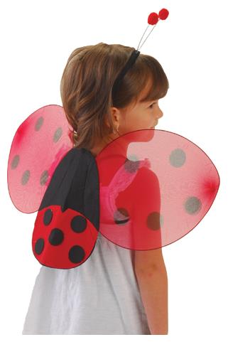 Ladybug Wing Set for Kids Quick Costume and Fun Themed Dress Up Events