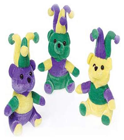 Festive Mardi Gras Bears for Party Favors Themed Events and Celebrations