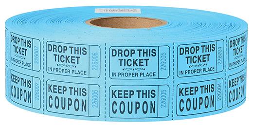 Blue Carnival Ticket Roll for Party Supplies Decorations and Fun Events