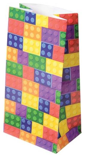 Block Mania Paper Bags for Kids Parties Favor Bags Decorations and Carnival Events