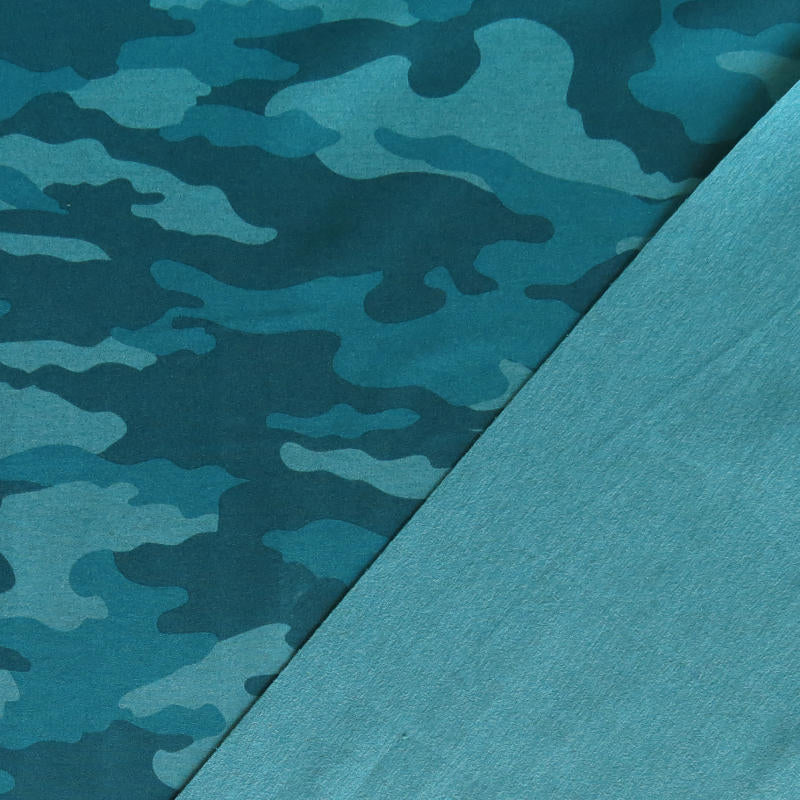 Poly Lycra Jersey Knit Fabric Jadite Camo Marl Dry-Flex Ubersoft
