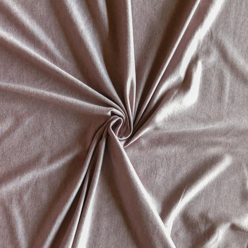 Dry-Flex Ubersoft Poly Lycra Jersey Knit Fabric - Peach/Grey Marl