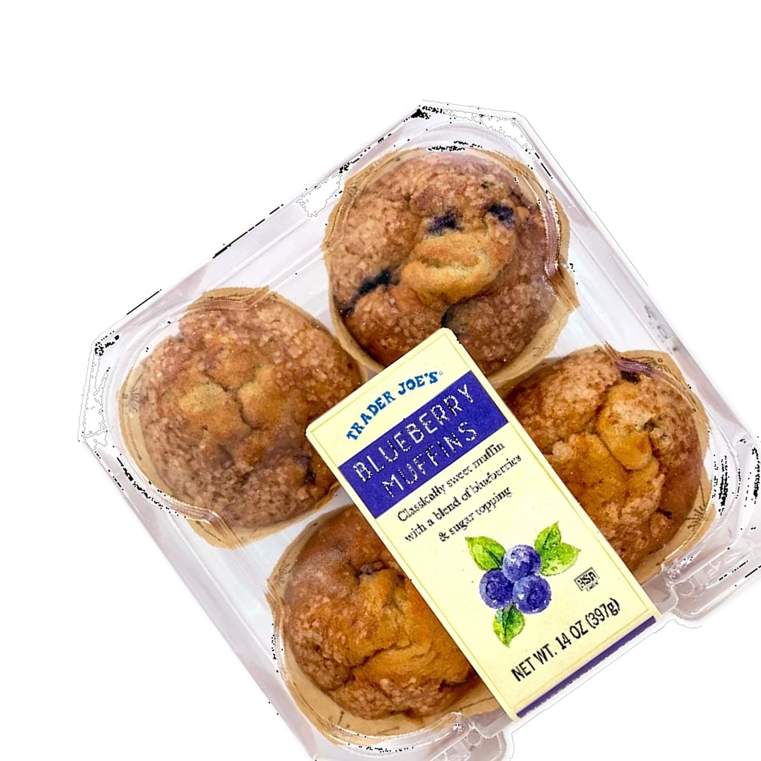 Trader Joe’s Sweet & Delicious Blueberry Muffins 14 oz