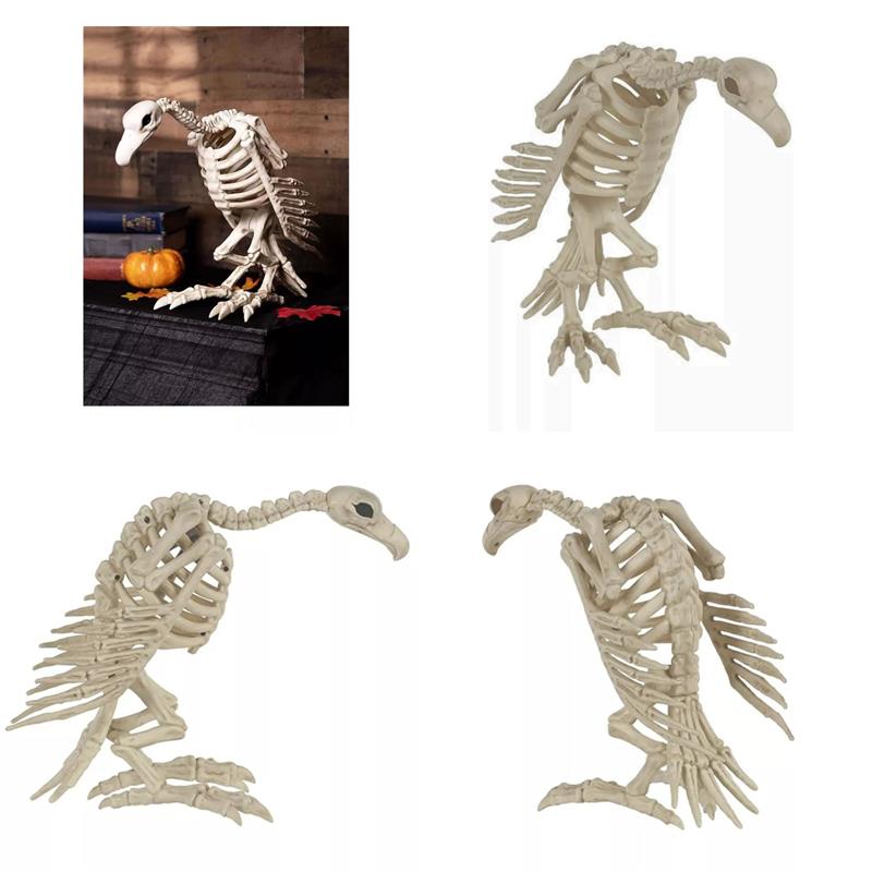 Skeleton Vulture Halloween Decoration, 10 x 17 x 5 in