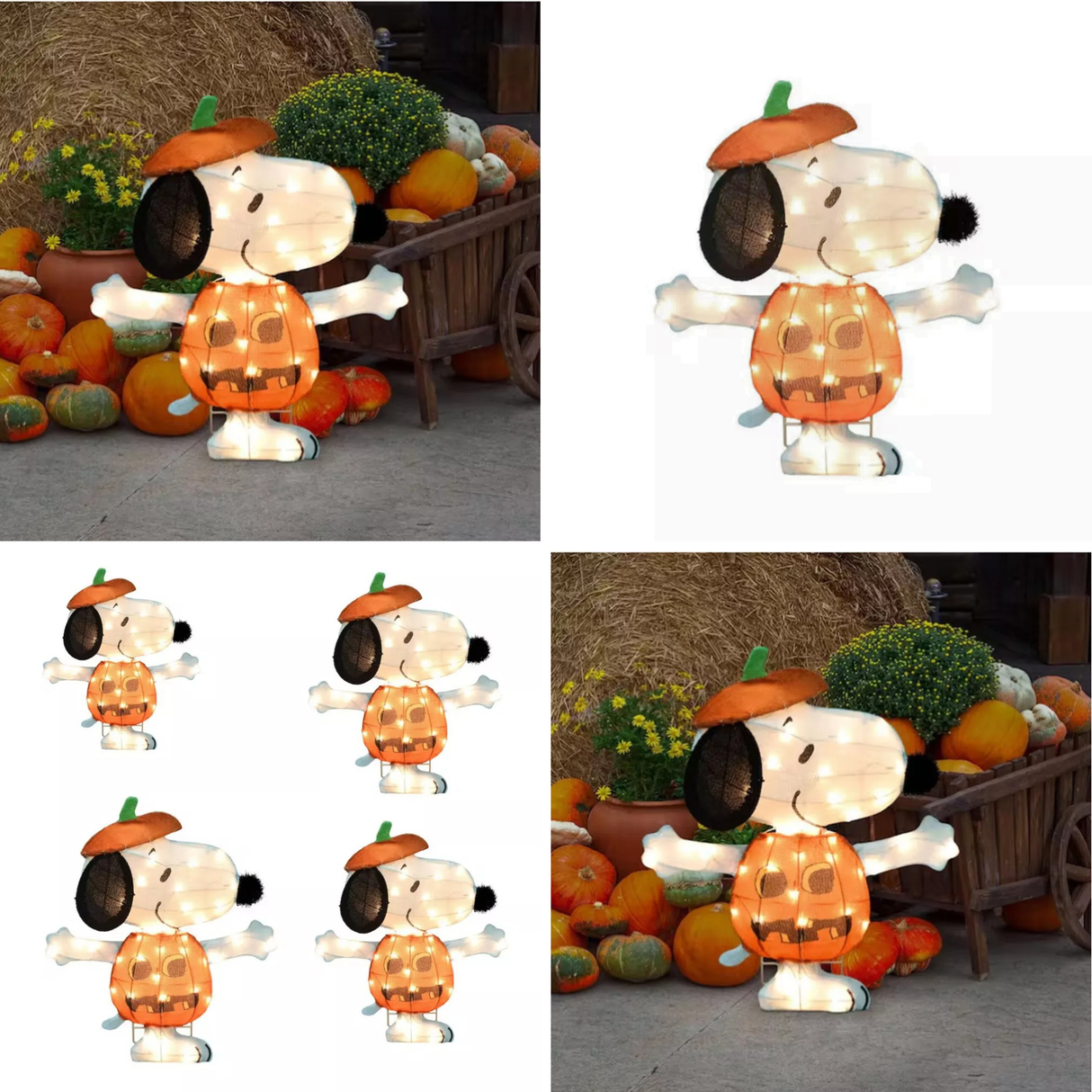 24 Inch Snoopy Jack-O-Lantern Halloween Yard Decoration