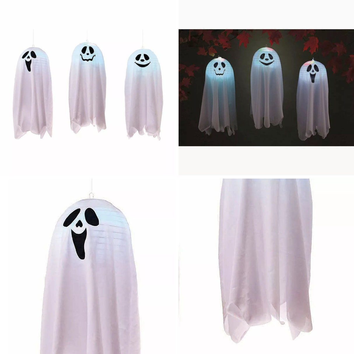 18" Light-Up Color Change Happy Pop-Open Ghost