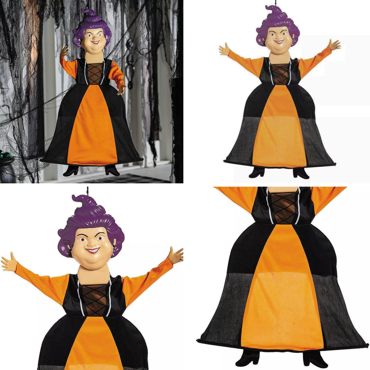 32" Hocus Pocus Mary Sanderson Medium Posable Hanging Halloween Decoration