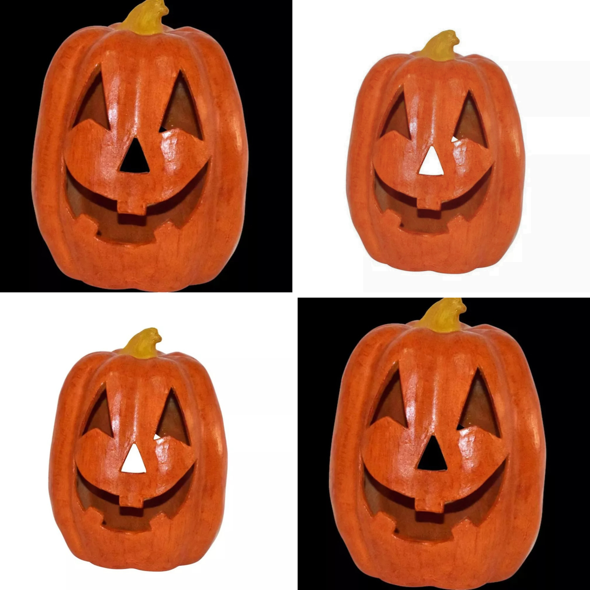 14 in H x 10 in Halloween Tabletop Jack-O-Lantern Pumpkin Decoration