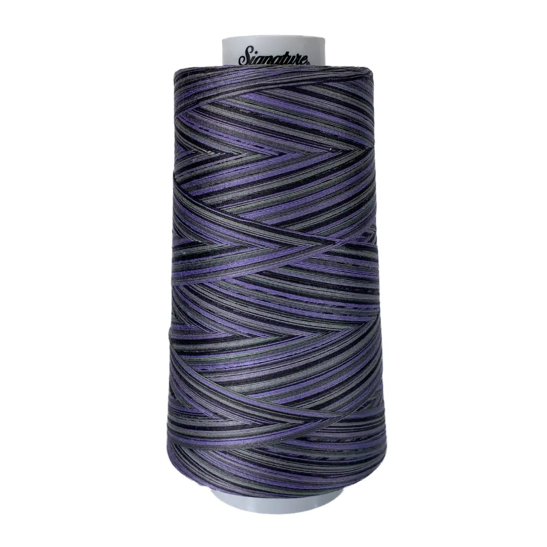 Cotton Variegated Thread Purple Grey Black