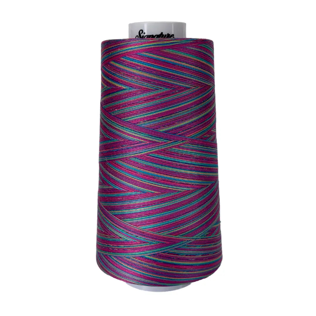 Cotton Variegated Thread Fuchsia Purple Blue Green