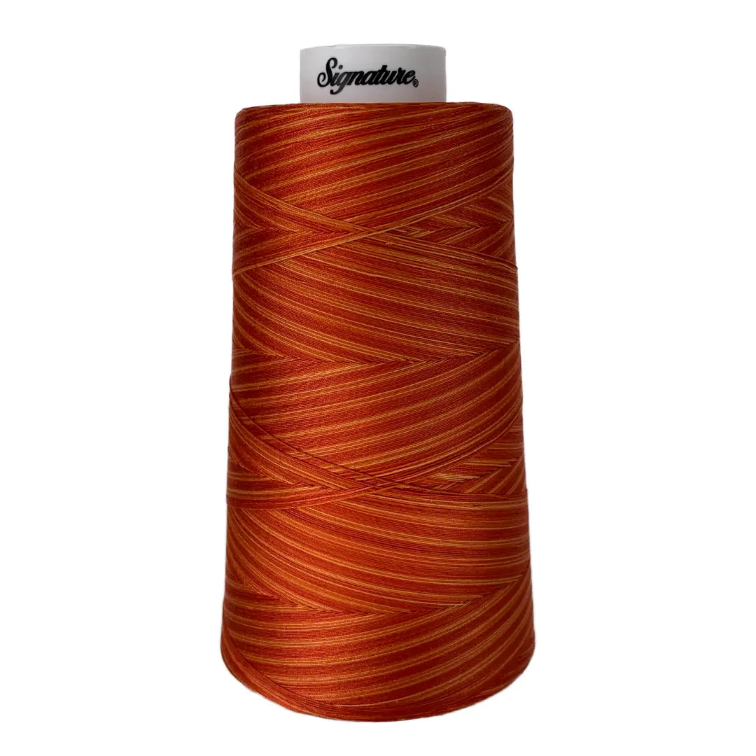Cotton Variegated Thread Rusty Oranges