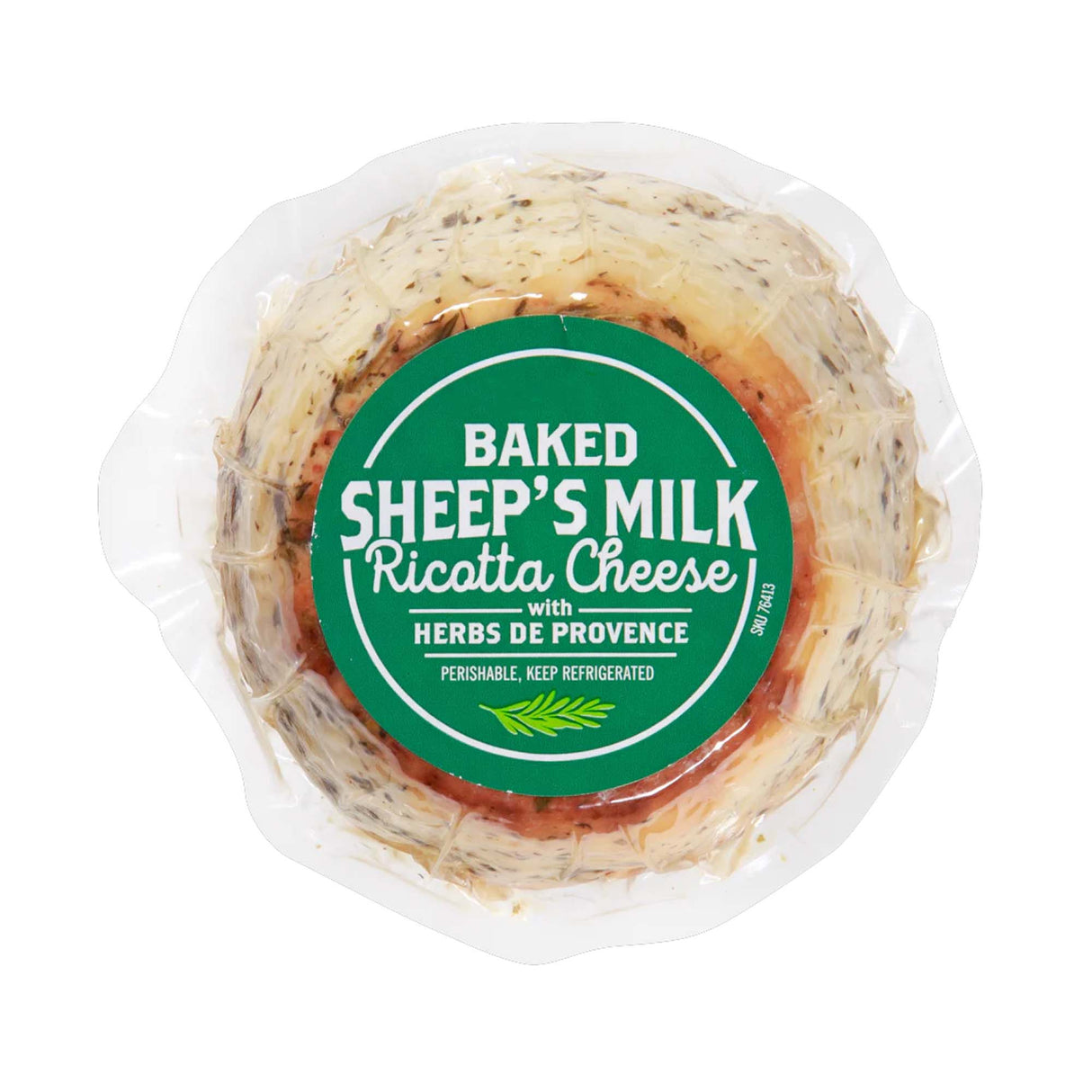 Baked Sheep's Milk Ricotta Cheese Herbs de Provence Artisan Cheese