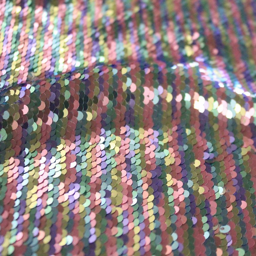 Stretch Mesh Sequin Fabric Blue