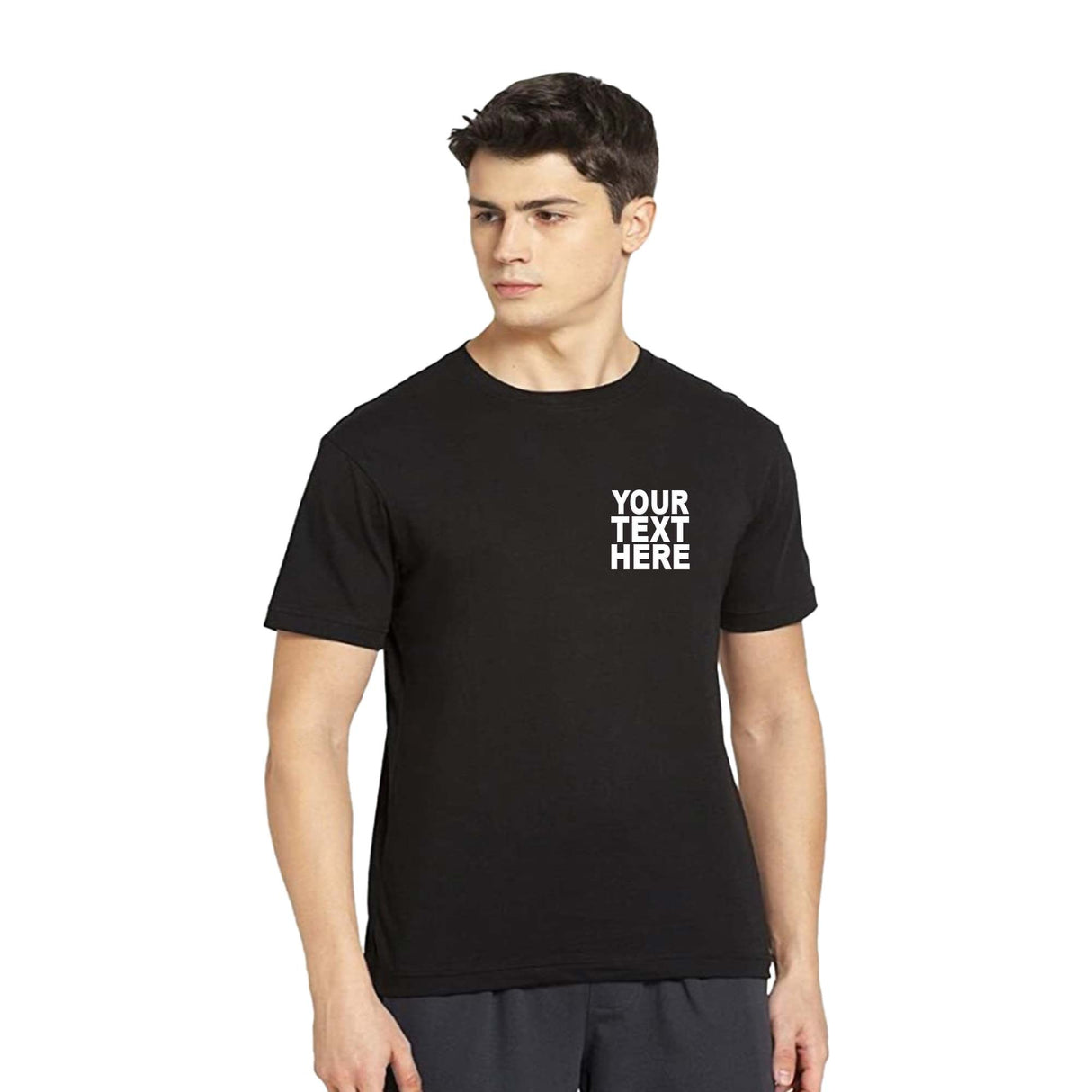 Pack: 12 Fast Create Your Own T-Shirts – Double-Sided Printing with Text or Logo (Black)