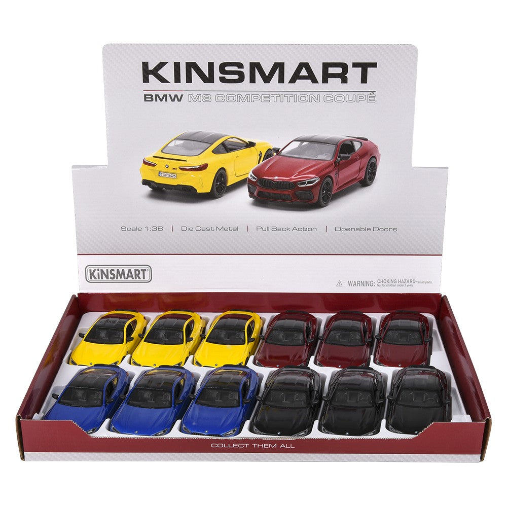Die-Cast Pull Back BMW M8 Competition Coupe (12 Pc Display)