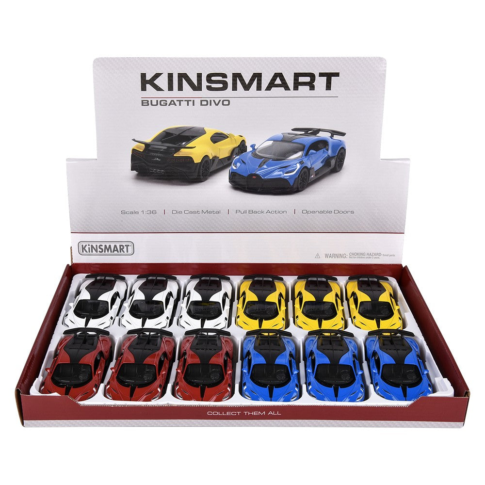 Die-Cast Pull Back Bugatti Divo (12 Display)