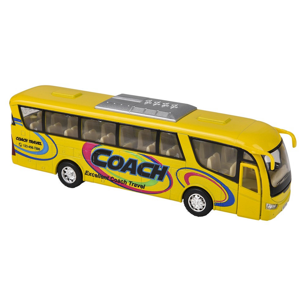 Die-Cast Pull Back Coach Bus (12 Display)