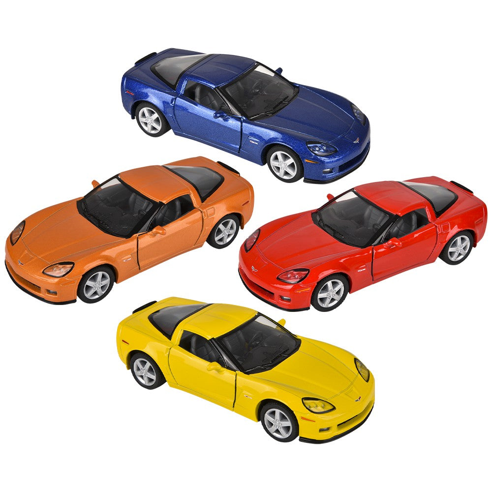 Die-Cast Pull Back 2007 Chevrolet Corvette Z06 (12 PC Display)