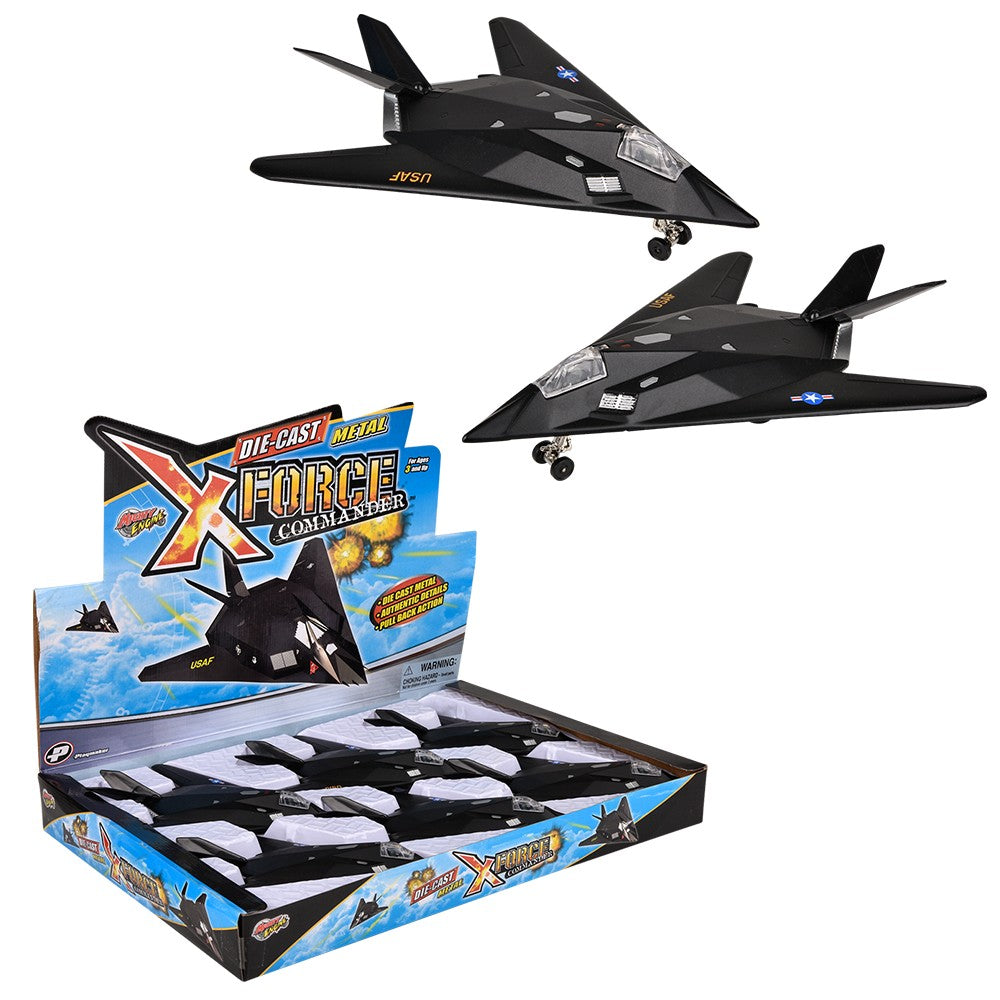 Die-Cast Pull Back F-117 Nighthawk (6 Pc Display)