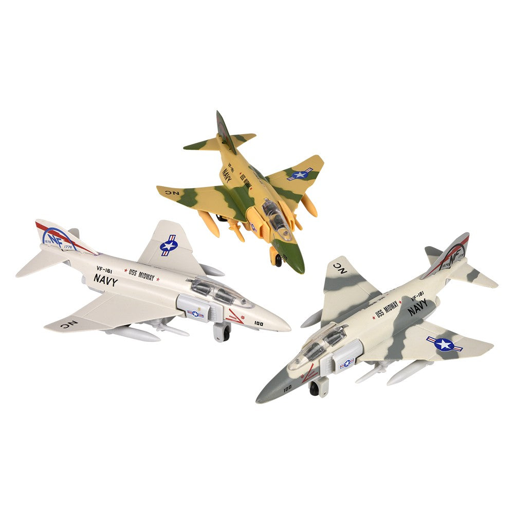 Die-Cast Pull Back F-4 Phantom (6 PC Display)
