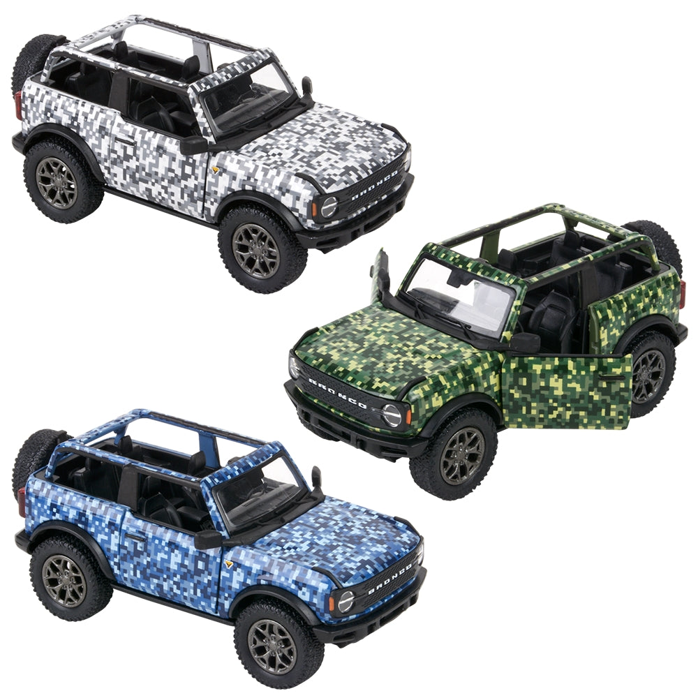 Die-Cast 2022 Ford Bronco Open Top Camo Print (12 PC Display)