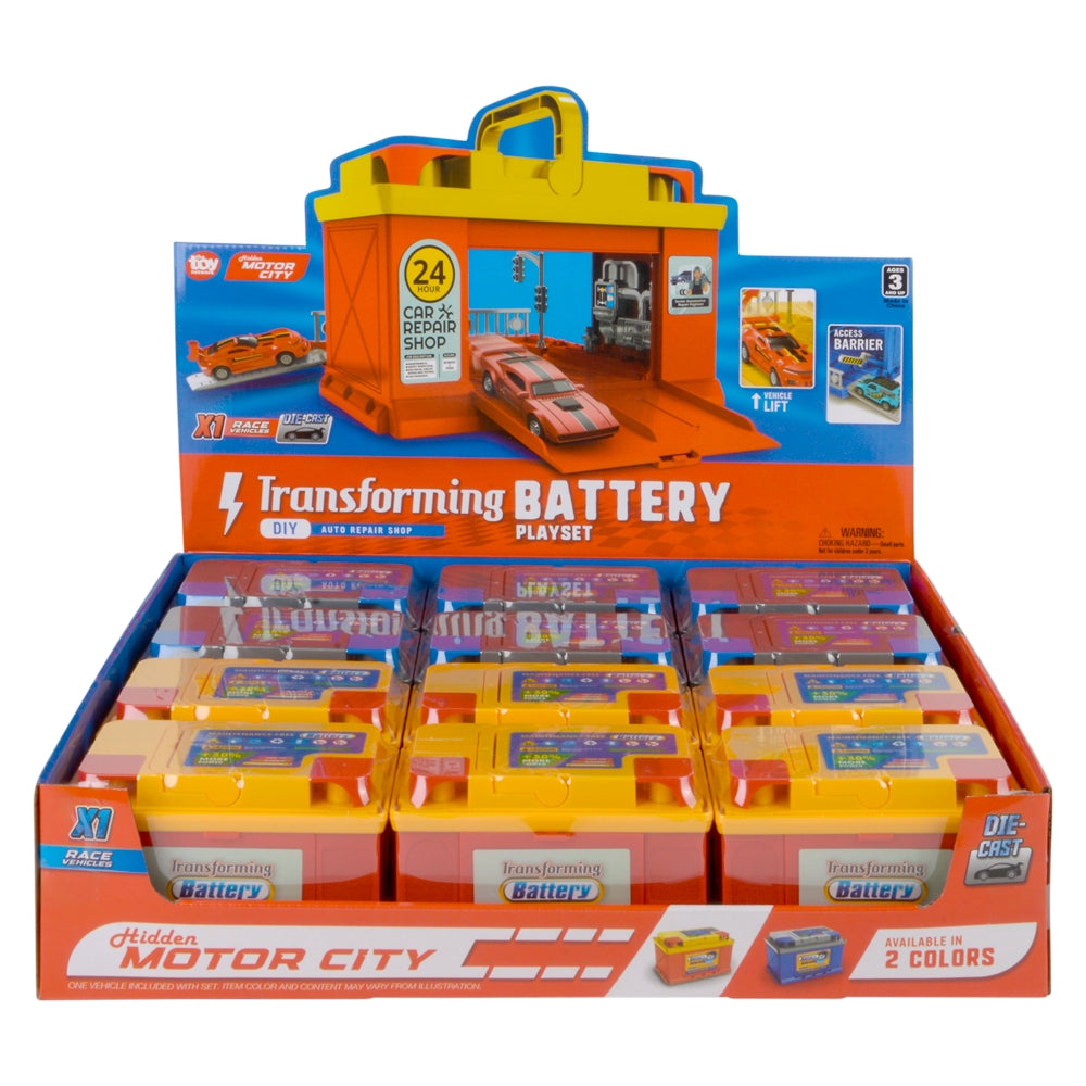 Battery Transforming Play Set (12 PC Display)