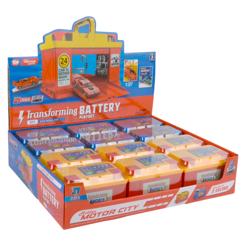 Battery Transforming Play Set (12 PC Display)