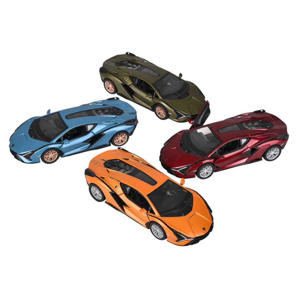 Die-Cast Pull Back Lamborghini Sian FKP 37 (12 Pc Display)
