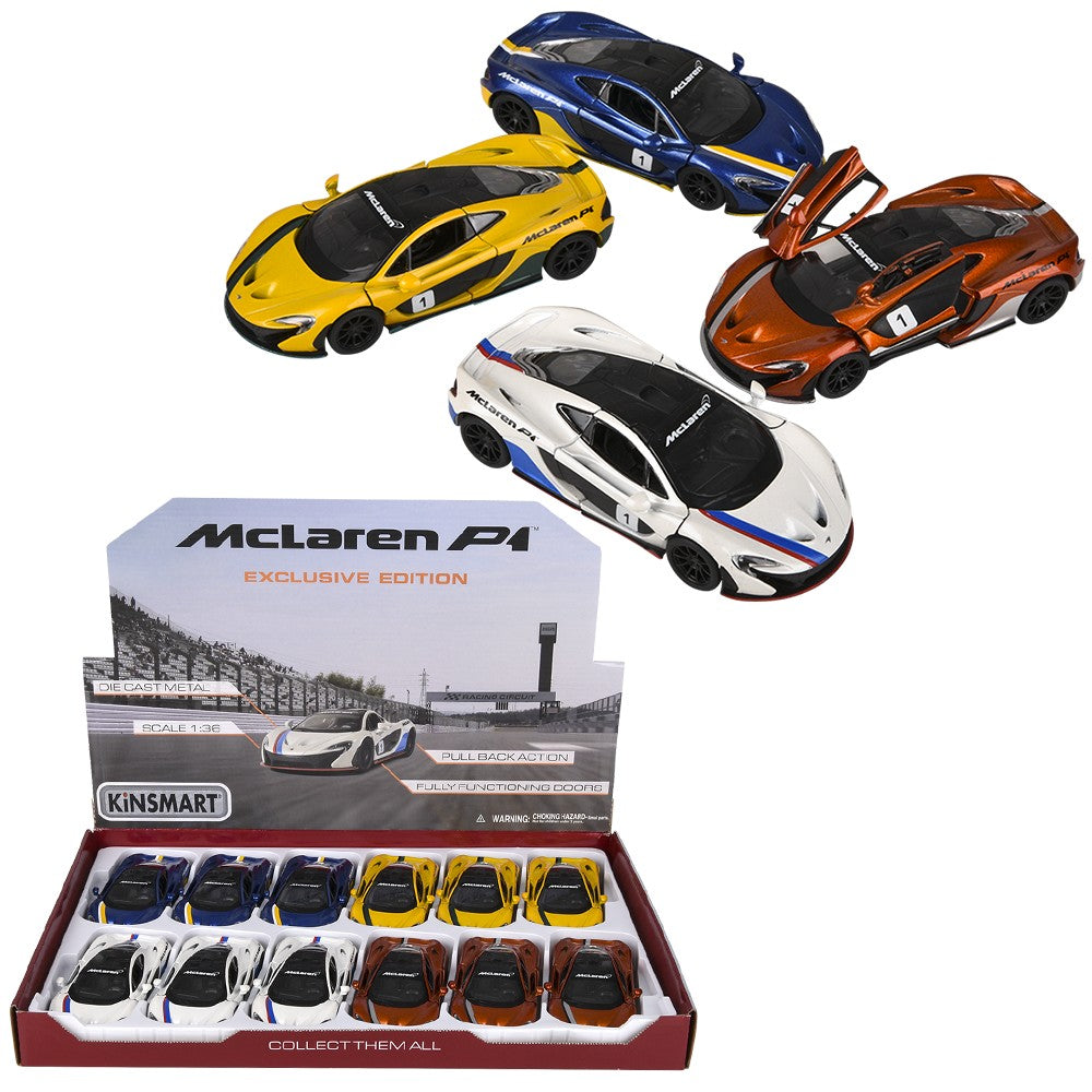 Die-Cast Pull Back McLaren P1 (12 PC Display)