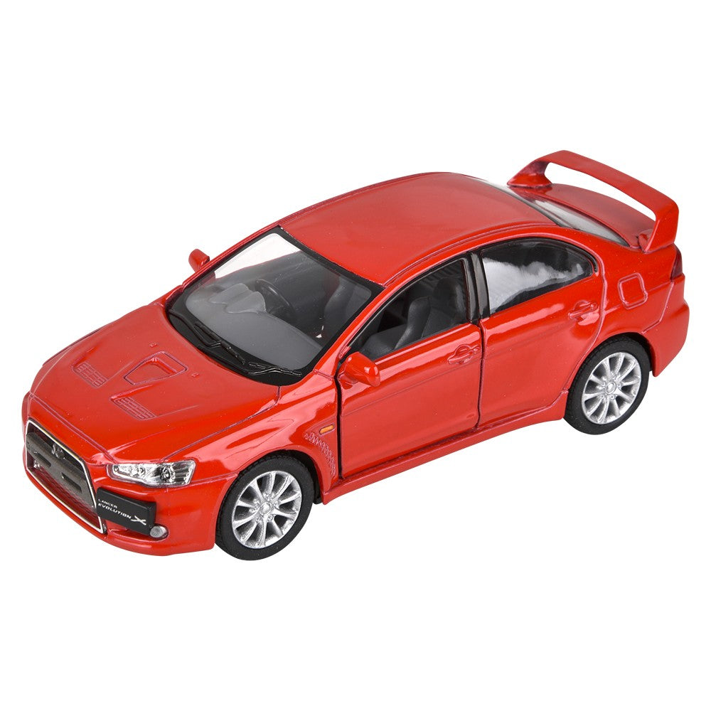 Die-Cast Pull Back 2008 Mitsubishi Lancer Evolution X (12 PC Display)
