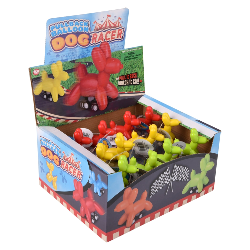 Pull Back Balloon Dog Racers (1 UNT)