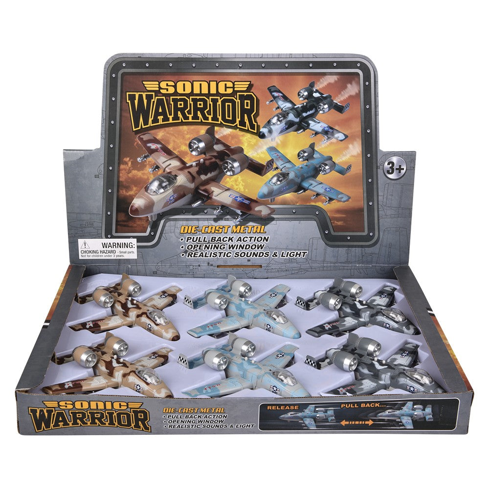 Die-Cast Pull Back Sonic Jet (6 Pc Display)