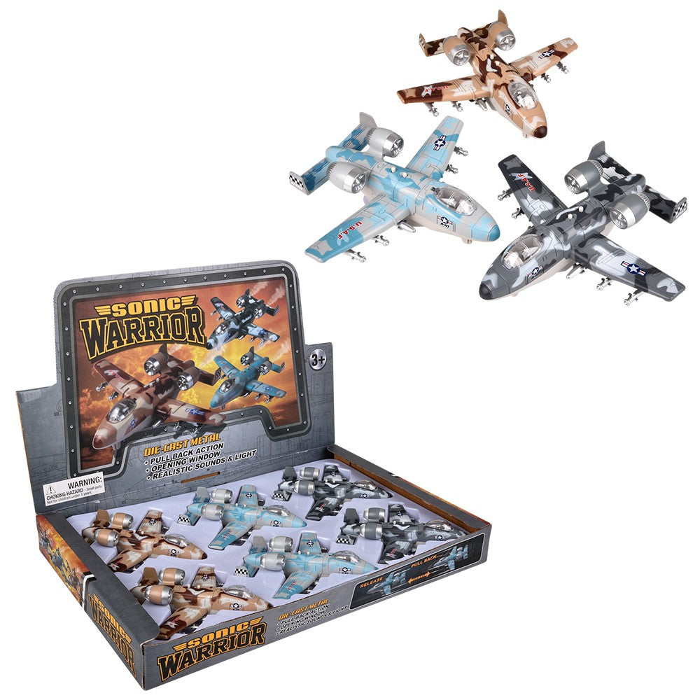 Die-Cast Pull Back Sonic Jet (6 Pc Display)