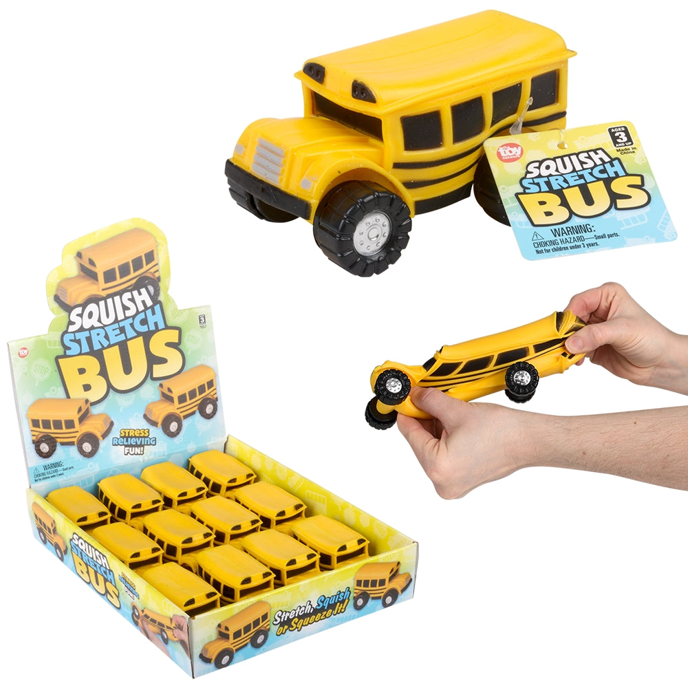 Stretch And Squish School Bus (12 PC Display)