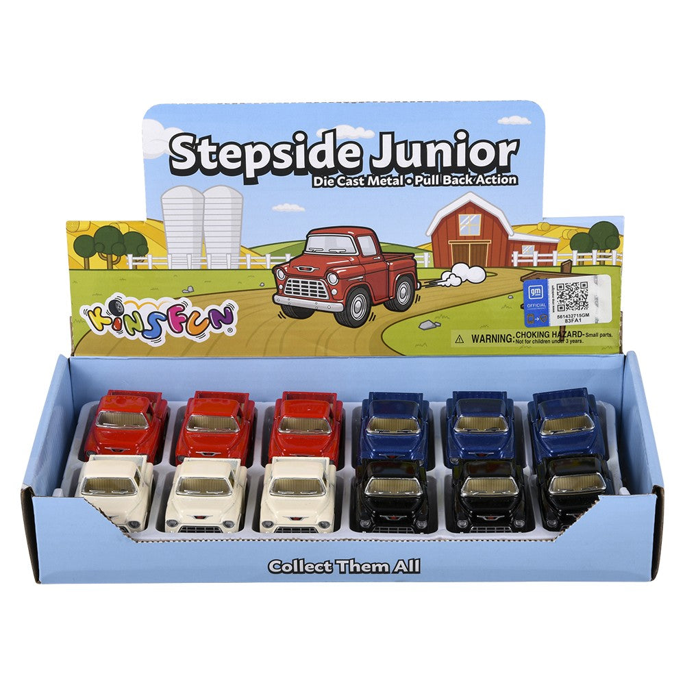 Die-Cast Pull Back Mini Chevy Stepside (12 Pc Display)