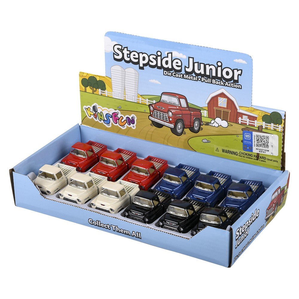 Die-Cast Pull Back Mini Chevy Stepside (12 Pc Display)