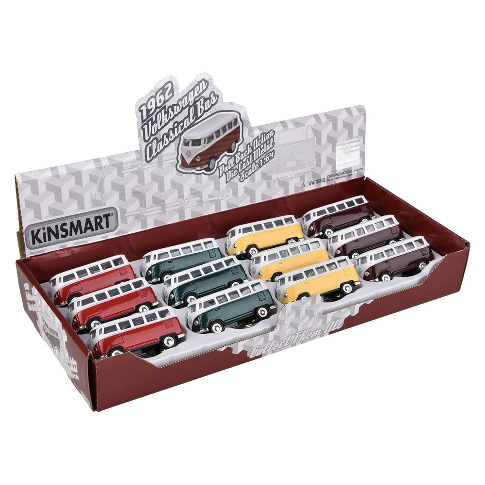 VW Bus Keychain Pull Back Die-Cast (12 PC Display)