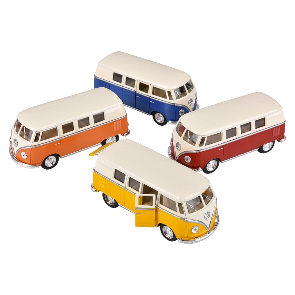 Die-Cast Pull Back 1962 VW Classic Bus (12 Piece Display)