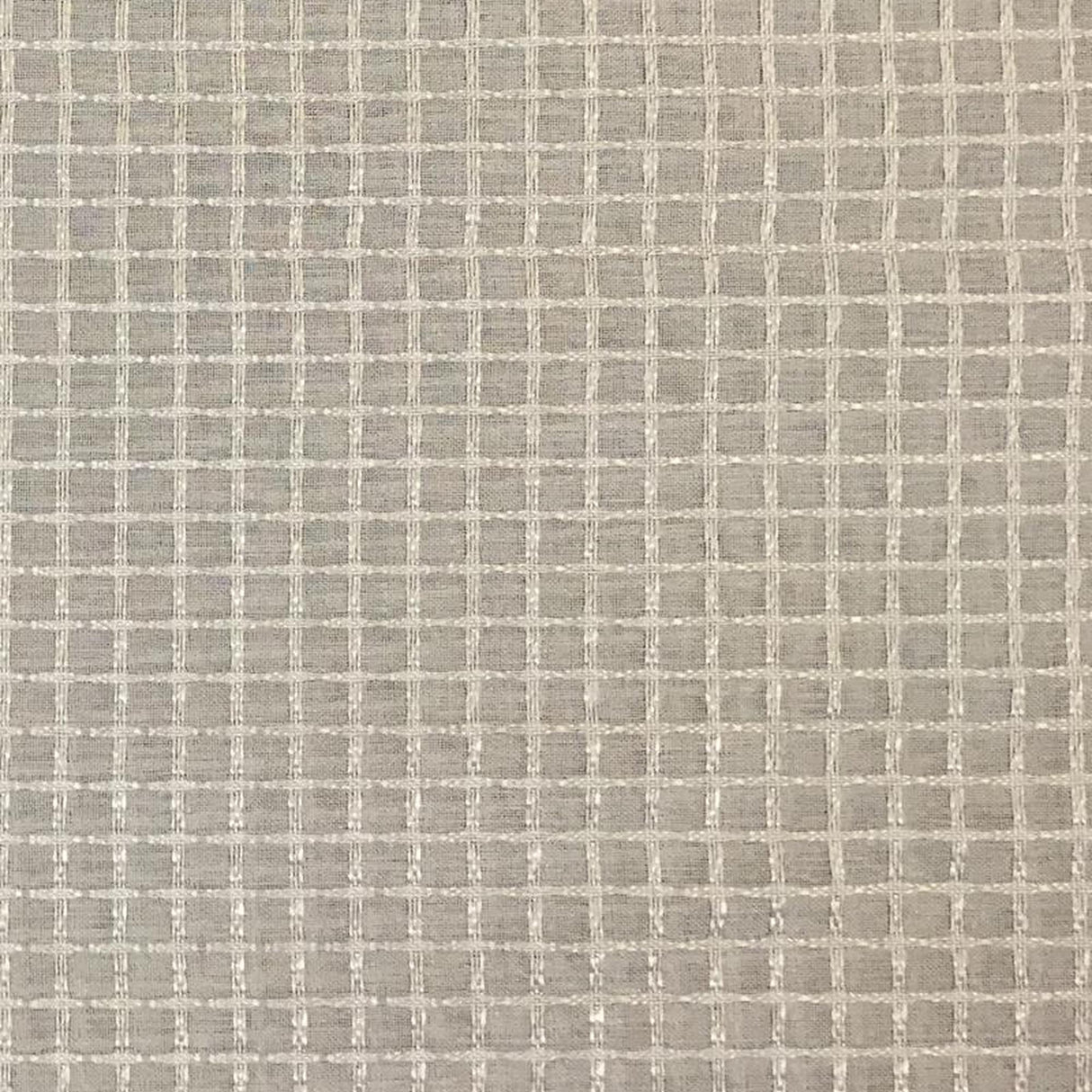 Victoria Sheer Polyester Fabric - Square Design, 110" Width (1 Yard)