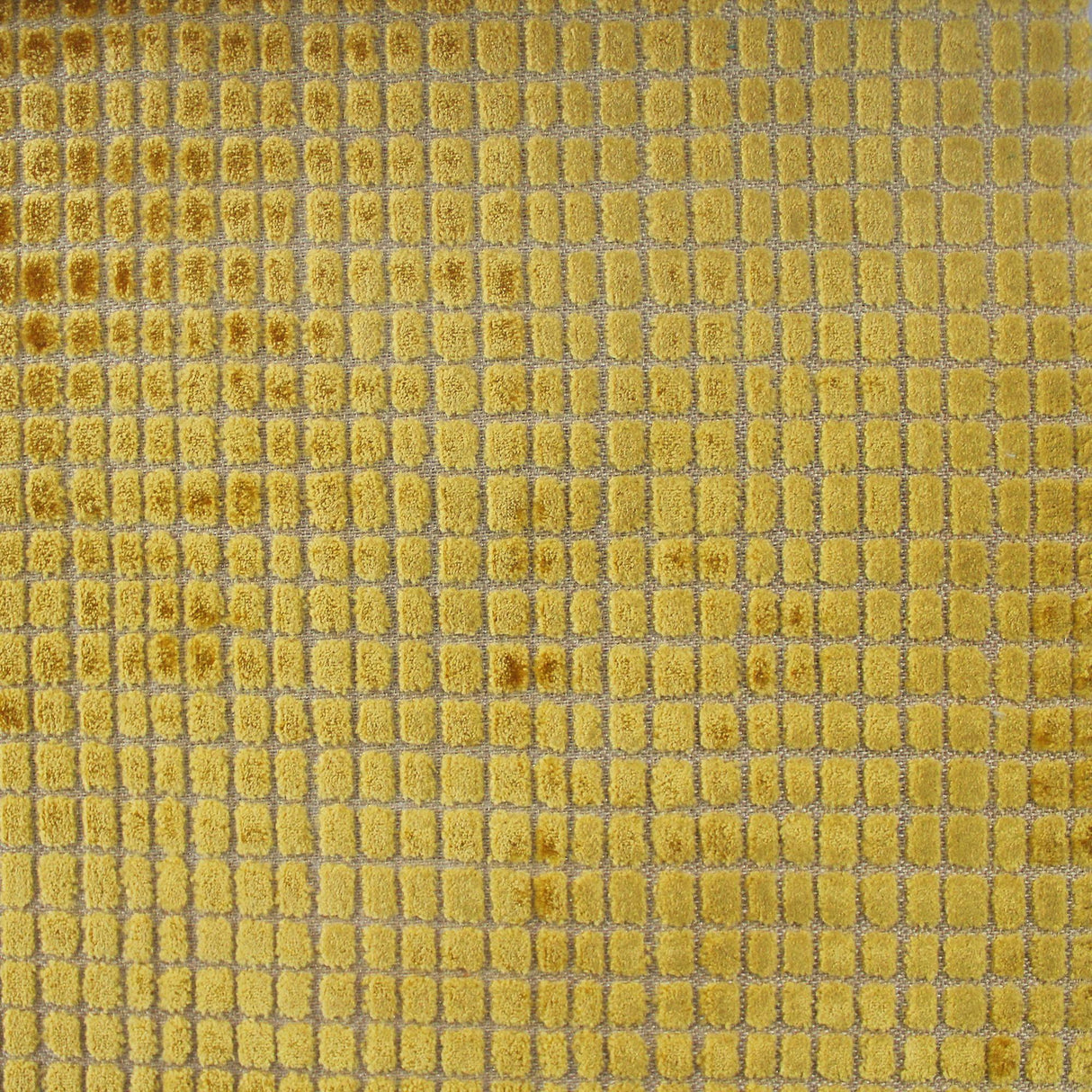 Vika Velvet Fabric - Geometric Small Square, 55" Width (1 Yard)