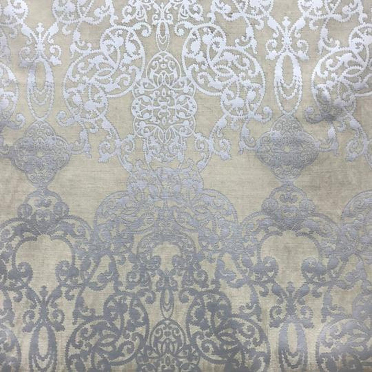 Vince Velvet Fabric - Damask Foil Print, 55" Width (1 Yard)