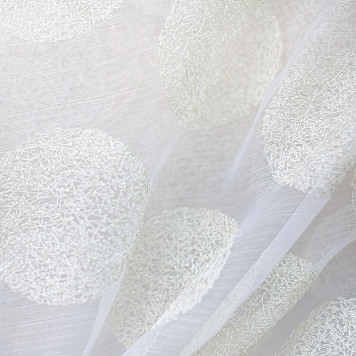 Vivenne Fabric Polyester Fabric - Circular Metallic Sheer, 116" Width (1 Yard)