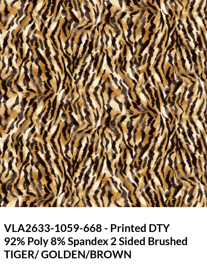 Animal Print DTY Brushed Fabric - Animal Print, Brushed Finish