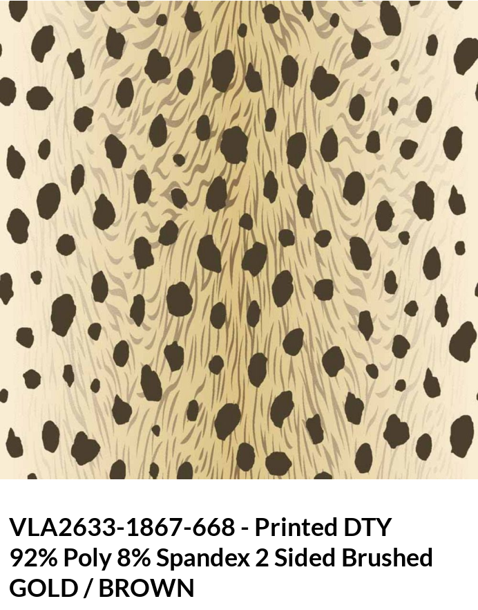 Animal Print DTY Brushed Fabric - Animal Print, Brushed Finish