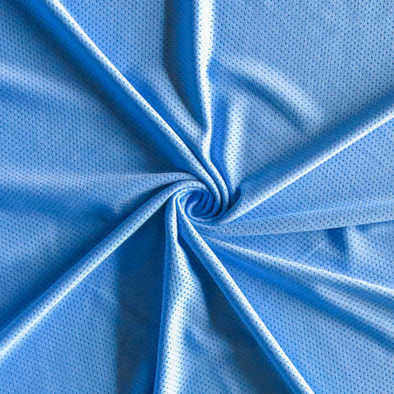 Athletic Dri-Fit Stretch Mini Mesh Fabric - Blue