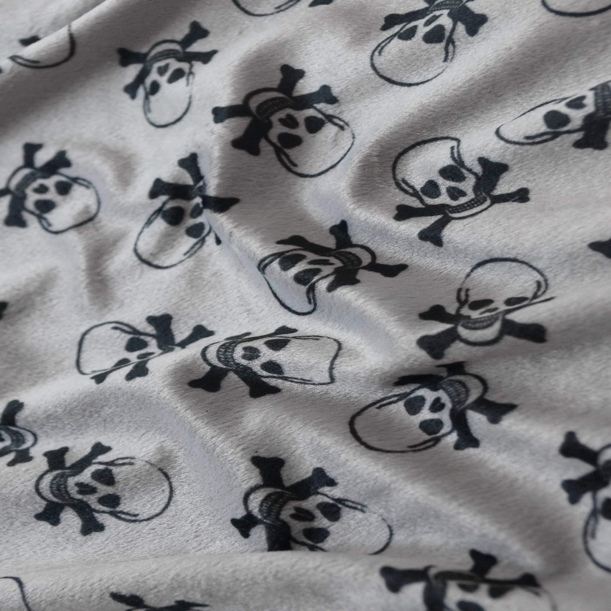 Faux Fur Skull Print Fabric 60" Wide