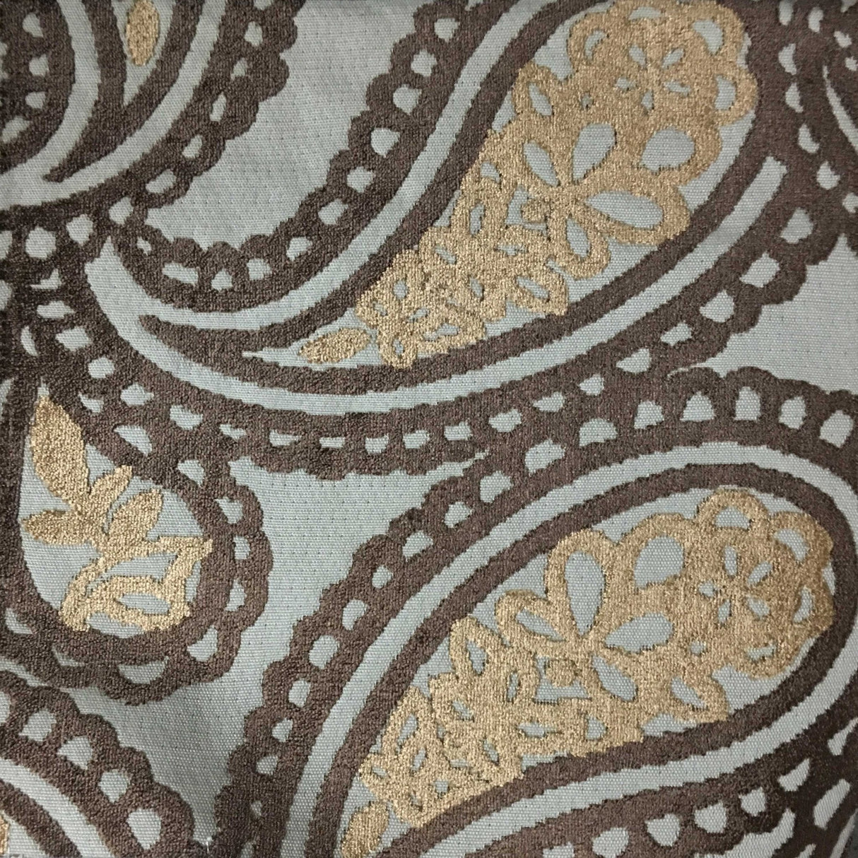 Cut Velvet Upholstery Fabric Victoria Bold Paisley